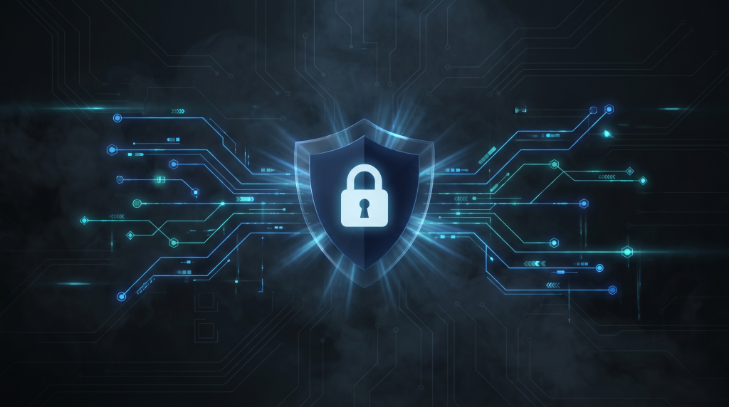 Zero Trust cybersecurity shield concept for small business 2026